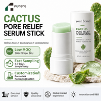 Sérum en stick à l'extrait de cactus, marque privée, 10g, zinc, bisabolol, acide hyaluronique, hydratant facial portable, produits de soin coréens