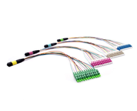 Kabel Breakout MPO 12 96 Serat LC Multimode Optical Patch Cord OM4 Fiber Patch Cable Produk terlaris di pusat data