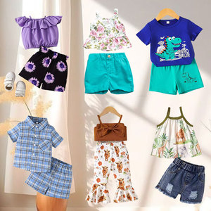 Venta al por mayor de fábrica: Ropa infantil de moda mixta, stock de verano, ropa casual, envío aleatorio con estilo de dibujos animados. - Product Image 3