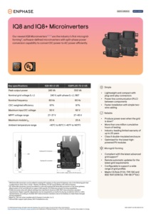 Micro-<span class=keywords><strong>onduleur</strong></span> hybride Enphase IQ8PLUS-72-2-US 240V 60Hz, 18 pièces/boîte, garantie 25 ans, pour panneaux solaires - Stock USA - Product Image 4
