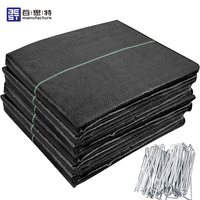 Géotextile tissé en PP stabilisé aux UV, couverture de sol industrielle et agricole, anti-herbe, tapis anti-mauvaises herbes, contrôle des mauvaises herbes, rouleau de tissu noir, blanc, vert