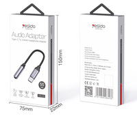 Adaptador de Cable Divisor de Auriculares YAU19, Tipo-C a Conector de Auriculares de 3.5 mm, para Android