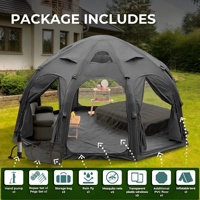 Grande tente de camping gonflable de luxe en toile Oxford pour l'extérieur, tente dôme gonflable pour le camping