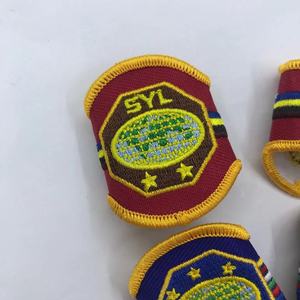Op maat gemaakte geborduurde manchetknopen met nationaal vlagontwerp SYL-serie borduurwerk woggles - Product Image 3