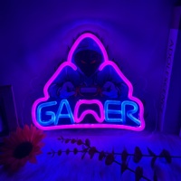 Lampes néon pour joueurs, enseignes de jeu imprimées en acrylique UV, décoration de chambre, lampe néon IP65, décoration murale pour chambre de garçons