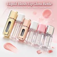 ISMAN 4ml 8ml Tube d'huile à lèvres facetté carré transparent cristal or rose argent blanc plastique laser cosmétique vide en gros