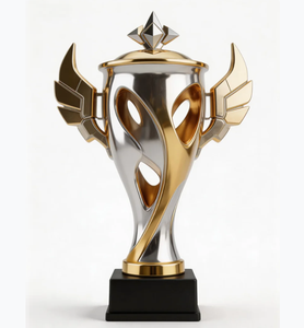 Trophées personnalisés en métal plaqué or, récompenses pour compétitions sportives, souvenirs <span class=keywords><strong>de</strong></span> club, œuvres d'art métalliques, technique <span class=keywords><strong>de</strong></span> brossage, musique, <span class=keywords><strong>animaux</strong></span> - Product Image 4