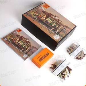 F9039 MOC Série Street View Modèle <span class=keywords><strong>Gare</strong></span> Ferroviaire Occidentale pour Enfants Jouets Éducatifs DIY <span class=keywords><strong>de</strong></span> Noël Cadeau Ensembles <span class=keywords><strong>de</strong></span> Blocs <span class=keywords><strong>de</strong></span> Construction - Product Image 5