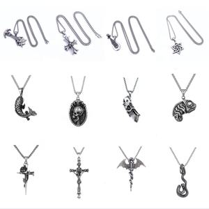 Colgante Impermeable de Acero Inoxidable 316L, Diversos Tipos de Collares Vikingos, Colgantes de Calavera, Esqueleto, Motero, 1%er, Cruz, Joyería de Animales Marinos - Product Image 5