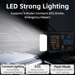 Arrancador de batería de coche portátil de 12V 1000A Peak Car Battery Booster Luz LED para gasolina Diesel Coches Camiones Motocicletas - Product Image 6