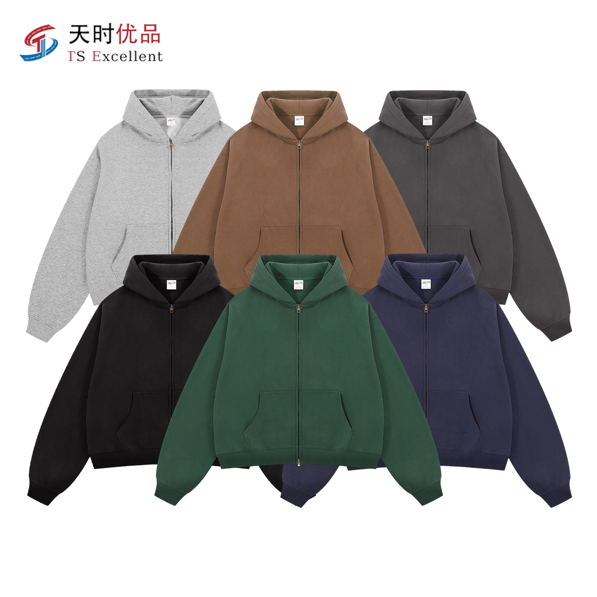 Double Zip Hoodies - Customizable High Quality Sweatshirts
