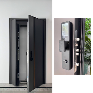 <span class=keywords><strong>Porte</strong></span> de sécurité en acier pour villas de luxe <span class=keywords><strong>avec</strong></span> accès par reconnaissance faciale, double battant, résistance au feu 60 minutes, thermolaquée, vente en gros - Product Image 6