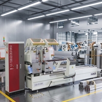 Sierra de Corte de Doble Cabezal con Control CNC de Alta Precisión Parker 5.9KW 135X300MM para Perfiles de Aluminio, PVC y Acero Inoxidable