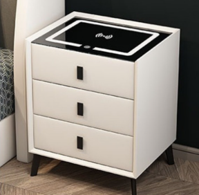 สีขาว+การชาร์จแบบไร้สายแสงโดยรอบสามสี+USB