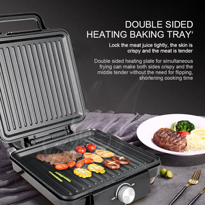 Grill multifonction SOKANY08143 pour steaks/sandwichs/paninis, commande mécanique, 1500W, housse anti-poussière incluse - Product Image 3