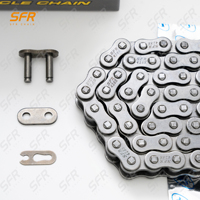Kit chaîne et pignon SFR OEM 428/428H pour moto Suzuki GN125 Yamaha YBR125 Bajaj Boxer - Pièces de rechange pour moto