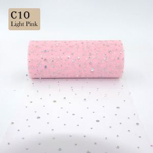 Rouleau de tulle à paillettes, 10 yards, 15 cm, organza, tissu pour tutu, décoration de mariage, tulle blanc, fournitures pour fête d'anniversaire - Product Image 5