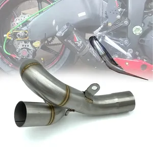 오토바이 배기 중간 링크 파이프 슬립 51mm 머플러 모토 수정 가와사키 닌자 ZX6R ZX636 2009-2020 배기 연결 파이프