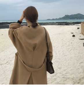 Hot <strong>Sale</strong> <strong>Ladies</strong> Long Blend Wool Overcoat <strong>Camel</strong> Winter Wool Pea <strong>Coat</strong> Trench <strong>Coats</strong> Womens Wool Wrap <strong>Coat</strong> - Product Image 3