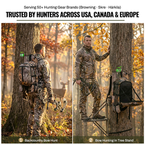 Sac à dos <span class=keywords><strong>de</strong></span> <span class=keywords><strong>chasse</strong></span> GAF 20L imperméable <span class=keywords><strong>en</strong></span> tricot avec fermeture éclair, motif camouflage Real Tree, pour tir à l'<span class=keywords><strong>arc</strong></span>, avec tube à flèches détachable pour <span class=keywords><strong>arc</strong></span> composé - Product Image 6