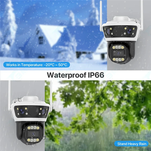 TUYA Smart 9MP 3 lentilles extérieur Cctv sans fil Wifi PTZ Ip caméras HD Cctv caméra sécurité à domicile <span class=keywords><strong>multi</strong></span>-objectif dôme caméra OEM - Product Image 3
