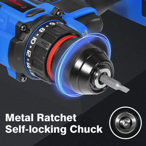 مثقاب تأثيري هيهوي سي دي 434، مفك براغي قوي ببطارية ليثيوم، أدوات كهربائية، طقم مثقاب لاسلكي 20 فولت بسرعات متغيرة - Product Image 6