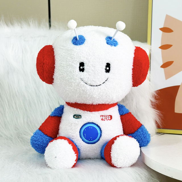 New Design AI Talking Robot Plush Toy Interactive Smart Dialogue Doll with Voice Features for Kids Learning Fun