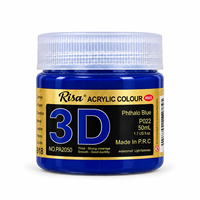 Peinture acrylique 3D 50 ml, imperméable, inaltérable, lisse et ductile, pour débutants, étudiants, artistes amateurs et artisans