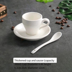 High Quality New Ceramic Glaze Solid Expresso Color Coffee and <b>Tea</b> Saucer <b>Sets</b> Elegant and Durable - Product Image 4