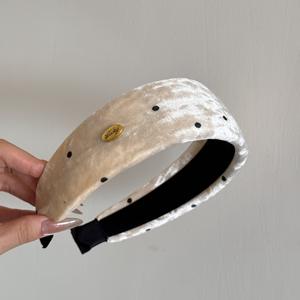 Diadema Ancha Retro de Terciopelo con Puntos, Antideslizante, Accesorio para el Cabello Vintage para Mujer, Elegante y Cómoda, Regalo de Moda - Product Image 5