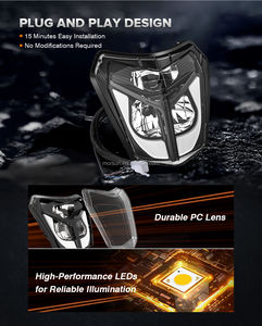 Projecteur de phare LED pour moto tout-terrain SX SXF 125 SX SXF Enduro pour <span class=keywords><strong>KTM</strong></span> EXC XCW 250 350 450 500 <span class=keywords><strong>SMC</strong></span> <span class=keywords><strong>R</strong></span> <span class=keywords><strong>690</strong></span> Ensemble de phare LED - Product Image 5