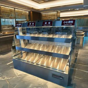 Vitrine chauffante pour aliments en acier inoxydable pour comptoir, capacité de 500 L, contrôle automatique de la température, design portable pour desserts et canapés - Product Image 5