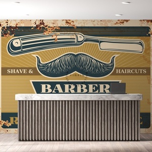 Carta da Parati Murale 3D per Barbiere e <span class=keywords><strong>Salone</strong></span> di Bellezza - Product Image 1