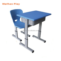 Ensemble de table et chaise d'école en plastique écologique de haute qualité, mobilier scolaire moderne pour étudiants à vendre