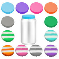 Couvre-boîtes en silicone de qualité alimentaire, 6 couleurs, réutilisables, écologiques, pour jus, compatibles avec les canettes standard