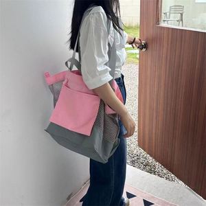 Sac fourre-tout personnalisé grande capacité 2026, sac de shopping tendance avec poignée, sac de plage en gros avec logo imprimé - Product Image 4
