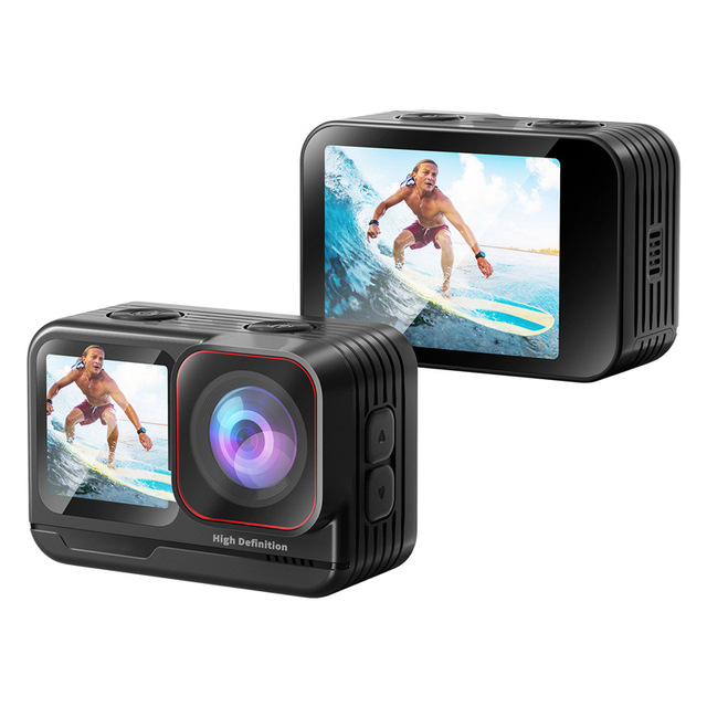 2026 New Arrival 4K Waterproof T20S Action Camera 2.0-inch Touchscreen 1.3-inch HD Selfie Screen TF Card Built-in Video Capture