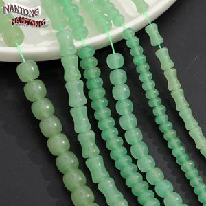 Perles de jade de Nantong, formes variées, perles d'espacement en pierre naturelle 3D pour la création de bijoux DIY, bracelets, colliers, accessoires - Product Image 3