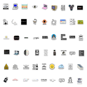 54Pcs <strong>Coders</strong> Lifes Vinyl Adhesive Stickers Stationery Decoration for Phone Case Water Bottles Laptop DIY Decals Waterproof - Product Image 4