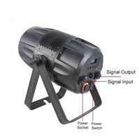 Zoom électrique 5 ° -45 °   Projecteurs PAR RGBW étanches IP65 pour extérieur, 7x40W LED, contrôle DMX, lumière stroboscopique pour DJ, discothèque, concert, scène