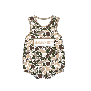 SR3908 Mono Personalizado para Bebé Niña con Estampado de Camuflaje Marrón y Texto 'Mama's Girl', Mono sin Mangas al por Mayor para Niñas - Product Image 6