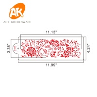 Pochoirs en plastique à motifs de pivoine, outils pour gâteau, pivoine en forme de fleur, dessins animés, pour peinture, pour décoration de gâteau et Fondant, 13 pièces