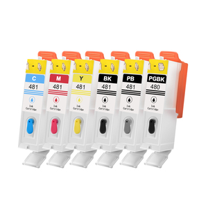 Cartouche d'encre rechargeable vide Ocbestjet 480/481 CLI-481 PGI-480 XXL pour <span class=keywords><strong>imprimante</strong></span> <span class=keywords><strong>Canon</strong></span> Pixma TS704 TS6140 TS8140 TS9140 TR7540 - Product Image 1