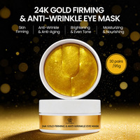 Masque pour les yeux nourrissant au collagène minéral, à l'acide tranexamique et à l'or - Masque en feuille hydratant anti-rides pour tous types de peaux
