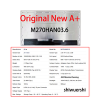 Layar LCD Baru 27" 1920*1080 LVDS 70pin M270HAN03.B M270HTN02.8 M270HTN01.0 M270HAN03.6 M270HAN02.6 CELL M270HAN02.6