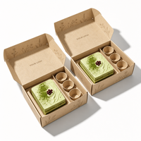 Boîte en papier kraft personnalisée, carton alimentaire pliable pour l'emballage de gâteaux d'anniversaire et de cadeaux