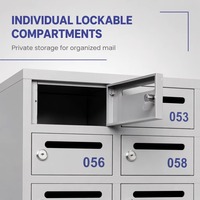 Boîte aux lettres murale en métal CHNSMILE à 16 compartiments pour usage résidentiel et commercial