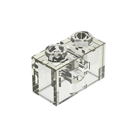 Pièce de rechange pour blocs de construction 32064, brique Technic 1x2 avec trou d'axe type 1, ouverture et broche inférieure, accessoires pour briques MOC, 1 lot/100 pièces