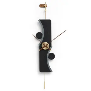 Noridongsan Home Decor Clock With Walnut Hands Metal Swing Watch Clocks Wholesale,Wooden Acrylic Craft Wall Art Decor Clocks