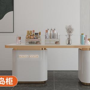 LE Vente chaude Étagère de présentation pour salon de coiffure et de beauté, Armoire de rangement en bois, Vitrine de présentation de cosmétiques - Product Image 5